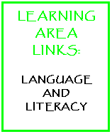 Text Box: LEARNING AREA LINKS:
LANGUAGE AND LITERACY
AND COMMUNICATION
